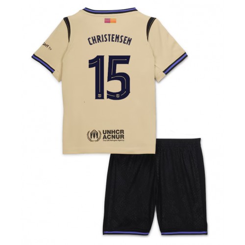Barcelona Andreas Christensen #15 Seconda Maglia Bambino 2025-26 Manica Corta (+ Pantaloni corti)